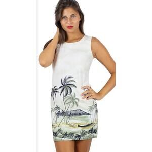 KY's Original Made in Hawaii USA Sleeveless Hawaiian Mini Dress . Size XL